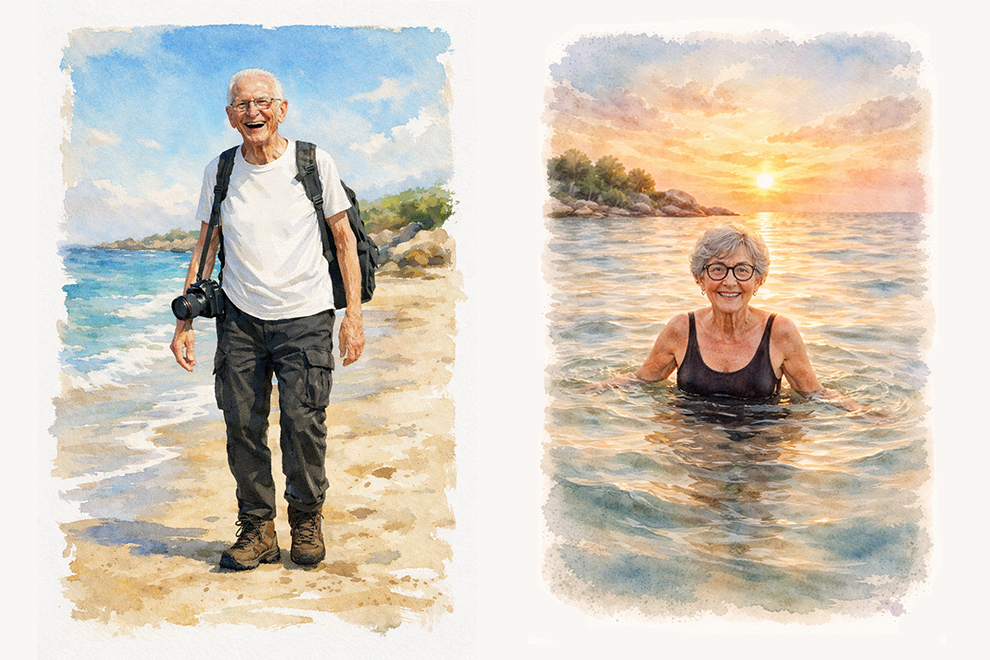 Illustration i akvarellmålningsstil. Illustration.