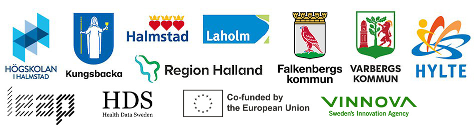 Logotyper från de halländska kommunerna, Region Halland, HDS mfl.