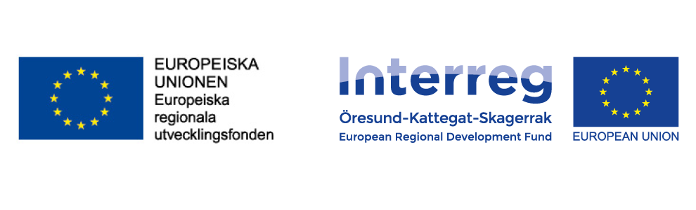 Europeiska regionala utvecklingsfondens flagga samt Interreg – ÖKS flagga