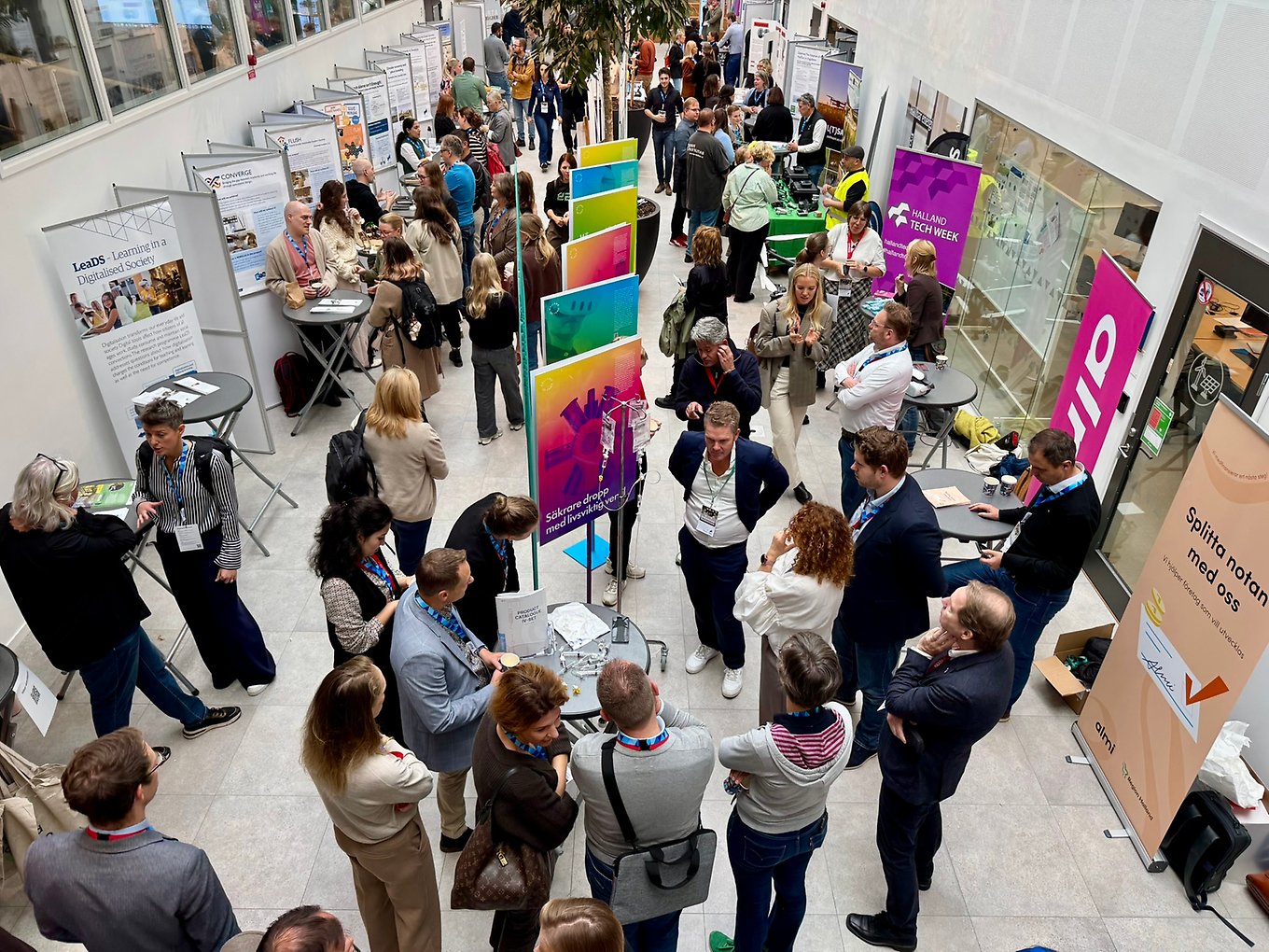 En överflygning av en mässa. Bild. 